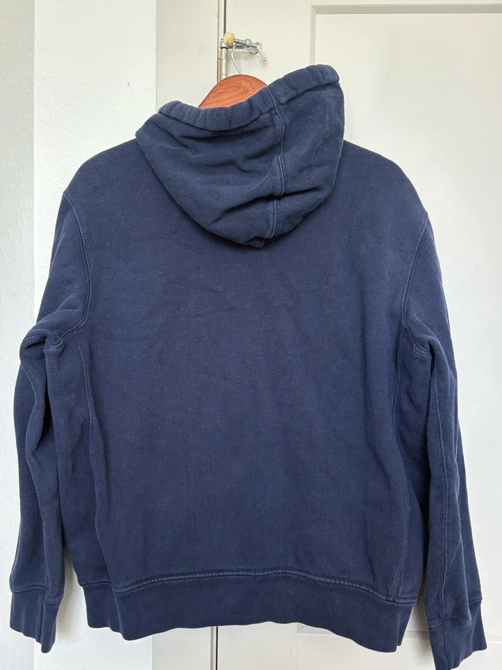 POLO RALPH LAUREN BLUE HEAVYWEIGHT FULL ZIP HOODIE MENS XL